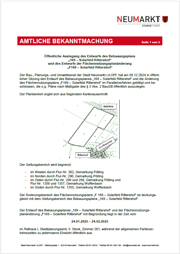 Amtliche Bekanntmachung