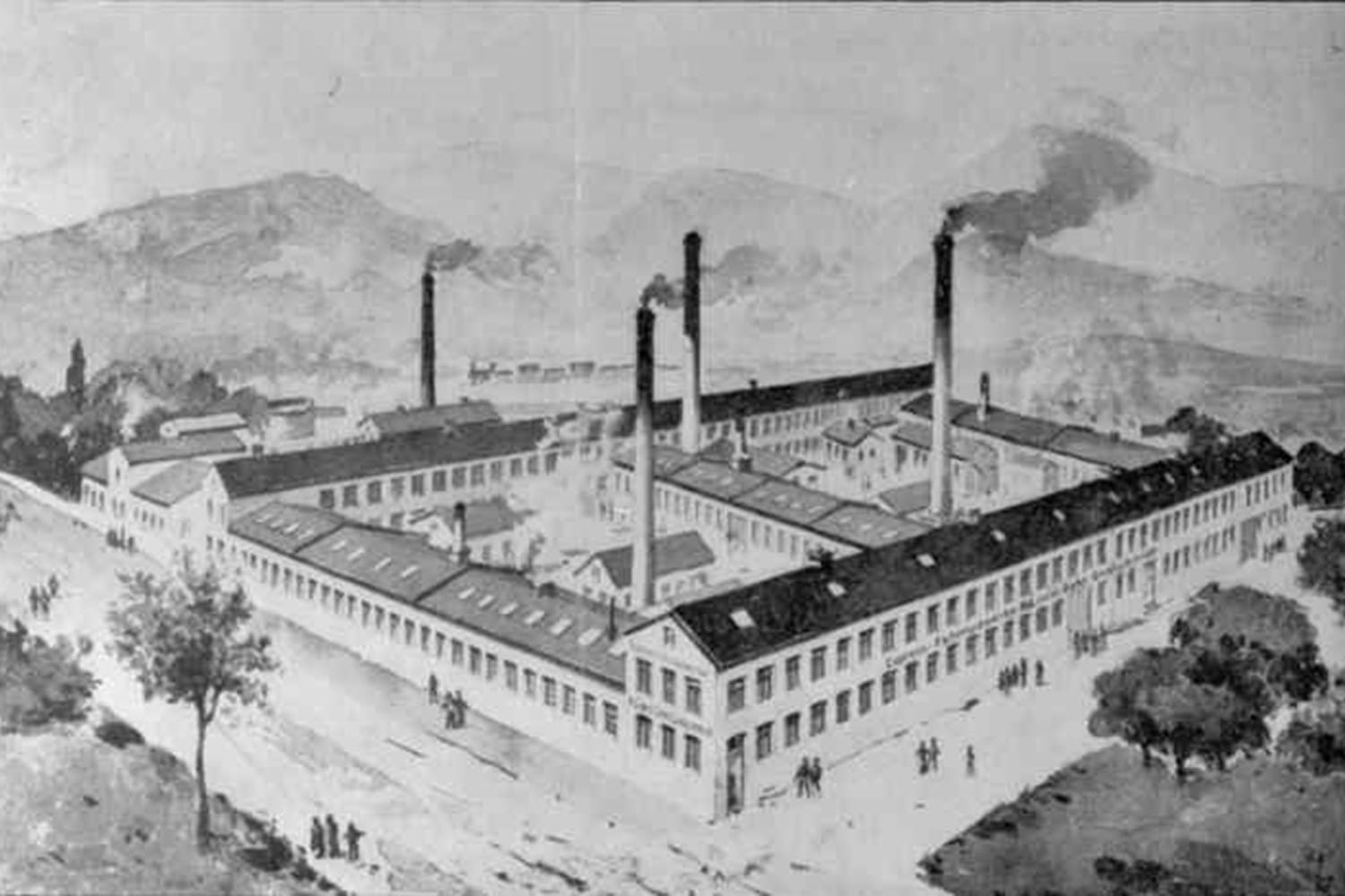 Erst nach 1850 begannen auch in Neumarkt die Schornsteine zu rauchen, so wie hier bei den Express-Werken