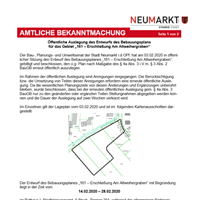 Amtliche Bekanntmachung Öffentliche Auslegung Entwurf Bebauungsplan 161 Erschließung am Altweihergraben.png