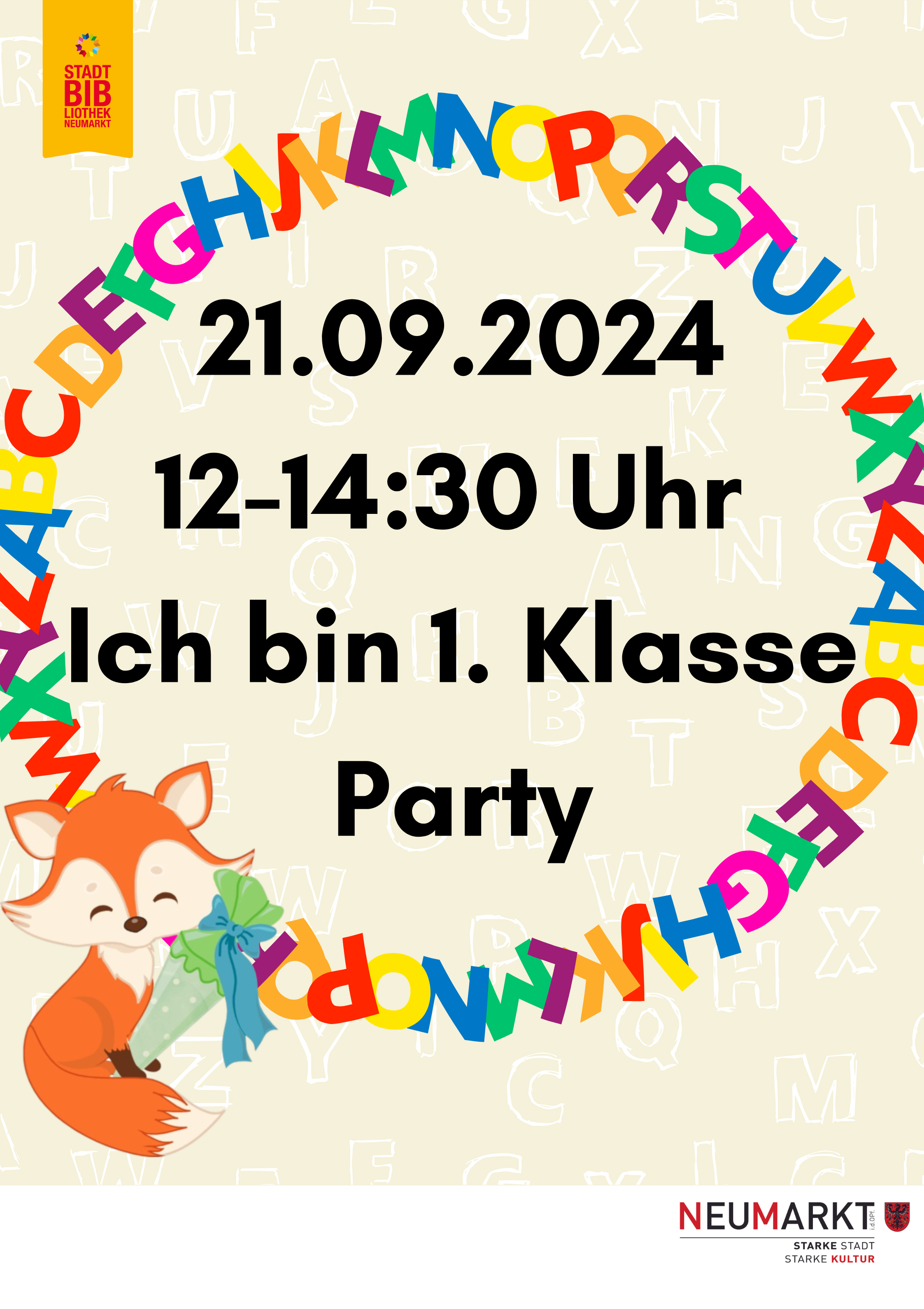 „Ich bin 1.Klasse PARTY“ zum Schulanfang in der Stadtbibliothek